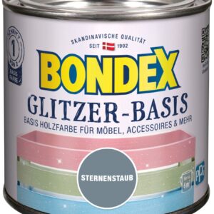 Bondex Bastelfarbe "GLITZER-BASIS", Basis Holzfarbe für Möbel & Accessoires, 0,5 l