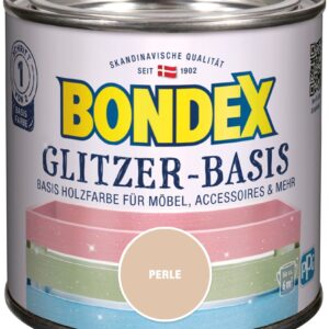 Bondex Bastelfarbe "GLITZER-BASIS", Basis Holzfarbe für Möbel & Accessoires, 0,5 l