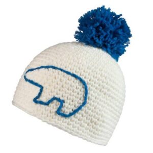 Eisbär Mütze Jay Pompon weiß/blau mit Pommel