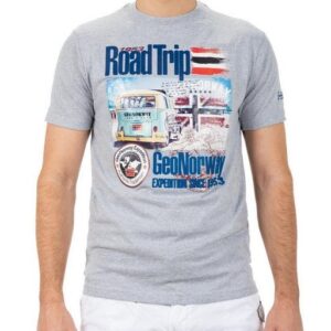 Geo Norway T-Shirt Casual Kurzarm Shirt bajiami Men (1-tlg) mit auffälligen Prints