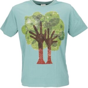 Guru-Shop T-Shirt Retro T-Shirt, Tree save earth T-Shirt -.. Retro