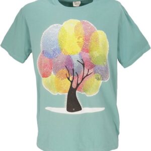 Guru-Shop T-Shirt Retro T-Shirt, Tree save earth T-Shirt - Finger.. Retro