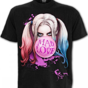 Mad Love Harley Quinn T-Shirt Schwarz für Suicide Squad Fans S