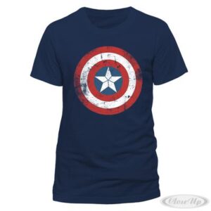 Marvel Unisex T-Shirt Captain America Distressed Shield