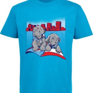 MyDesign24 Print-Shirt Kinder Hunde T-Shirt bedruckt - 2 süße Hundewelpen Baumwollshirt mit Aufdruck, i231