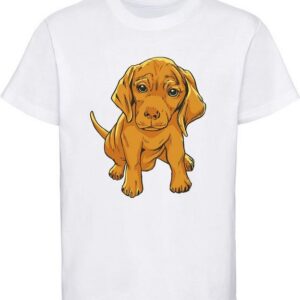 MyDesign24 Print-Shirt Kinder Hunde T-Shirt bedruckt - Süßer Welpe Baumwollshirt mit Aufdruck, i230