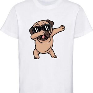 MyDesign24 Print-Shirt Kinder Hunde T-Shirt bedruckt - dab tanzender Hund Baumwollshirt mit Aufdruck, i238