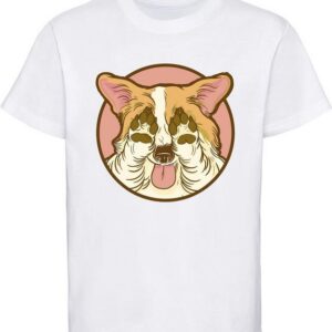 MyDesign24 Print-Shirt bedrucktes Kinder Hunde T-Shirt - Corgi der seine Augen zu hält Baumwollshirt mit Aufdruck, i226