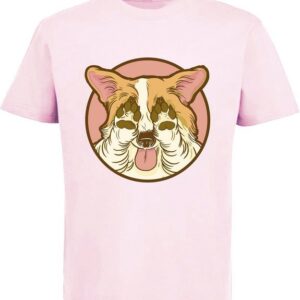 MyDesign24 Print-Shirt bedrucktes Kinder Hunde T-Shirt - Corgi der seine Augen zu hält Baumwollshirt mit Aufdruck, i226