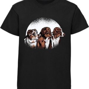 MyDesign24 Print-Shirt bedrucktes Kinder und Jugend Hunde T-Shirt - Australian Shepherd Baumwollshirt mit Aufdruck, i214