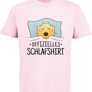 MyDesign24 T-Shirt Kinder Hunde Print Shirt bedruckt - Offizielles Schlafshirt Baumwollshirt mit Aufdruck, i247