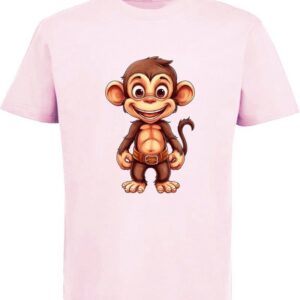 MyDesign24 T-Shirt Kinder Wildtier Print Shirt bedruckt - Baby Affe Schimpanse Baumwollshirt mit Aufdruck, i276