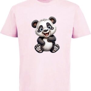 MyDesign24 T-Shirt Kinder Wildtier Print Shirt bedruckt - Baby Panda Bär Baumwollshirt mit Aufdruck, i277