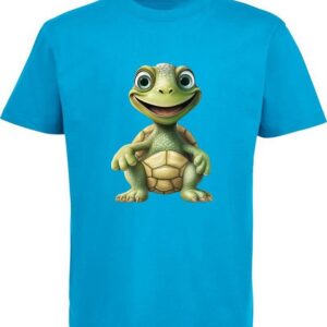 MyDesign24 T-Shirt Kinder Wildtier Print Shirt bedruckt - Baby Schildkröte Baumwollshirt mit Aufdruck, i279