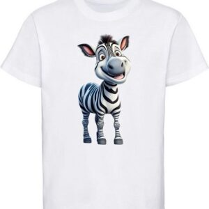 MyDesign24 T-Shirt Kinder Wildtier Print Shirt bedruckt - Baby Zebra Baumwollshirt mit Aufdruck, i280