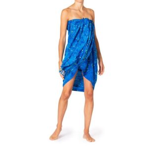 PANASIAM Pareo Sarong Starlit Wachsbatik aus hochwertiger Viskose Strandtuch, Strandkleid Bikini Cover-up Tuch für den Strand Schultertuch Halstuch