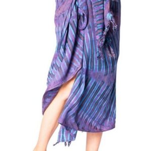 PANASIAM Pareo Sarong TieDye Design aus leichter Viskose Strandtuch Wrap, Strandkleid Bikini Cover-up Tuch für den Strand Schultertuch Halstuch