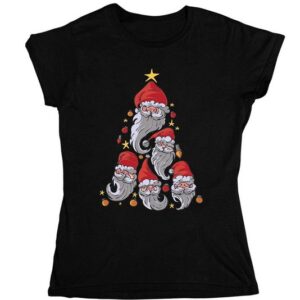 Quattro Formatee Kurzarmshirt Gnome Zwerge Weihnachtsbaum Damen T-Shirt (1-tlg)