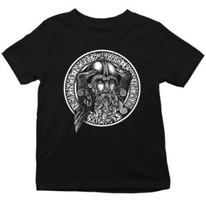 Quattro Formatee Kurzarmshirt Odin Wikingergott Hugin Munin Kinder T-Shirt (1-tlg)