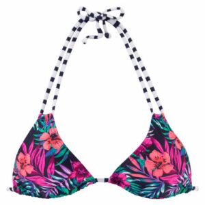 VENICE BEACH Triangel-Bikini-Top Damen marine-bedruckt Gr.34 Cup A/B