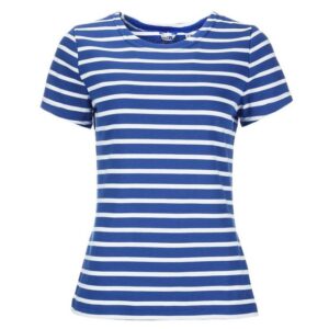 modAS Rundhalsshirt Bretonisches Damenshirt T-Shirt mit Streifen aus Baumwolle