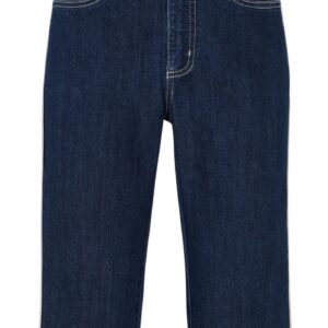 Bermuda Slim Fit Jeans High Waist, knieumspielend