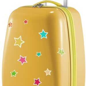 Hauptstadtkoffer Kinderkoffer "For Kids, Sterne", 4 Rollen, mit wasserbeständigen, reflektierenden Sterne-Stickern