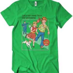 Steven Rhodes T-Shirt Let's Run Away From Our Problems T-Shirt