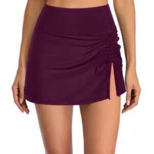 AFAZ New Trading UG Shorts Rotwein Sexy Damen-Badehose, einfarbig, Badeanzug, Badebekleidung