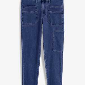 Cargo Jeans Mid Waist, cropped