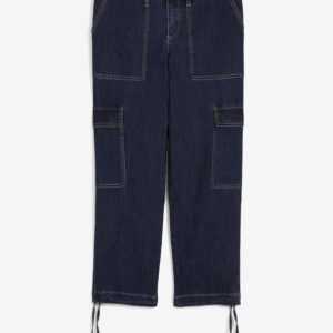 Cargo Jeans Mid Waist, cropped