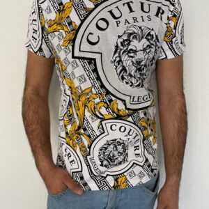 ITALY VIBES T-Shirt - LEONE - Shirt kurzarm - Barock Print - Löwenkopf - Erhältlich in Größe XS - L