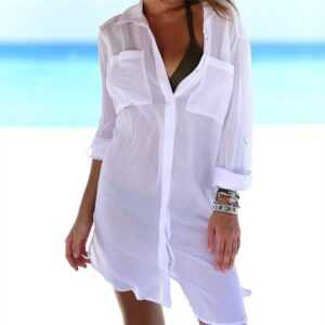 RUZU UG Strickjacke Strandüberzug Bikini-Shirt, Badeanzug-Cardigan für Damen (1-tlg)