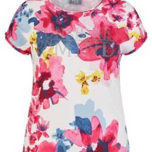 Rabe T-Shirt - Shirt kurzarm - Blumenprint mit Strassdetail - Blossom Island