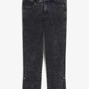 Straight Jeans Mid Waist, cropped Stretch