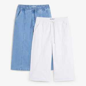 Stretch-Capri-Jeans (2er Pack), Straight