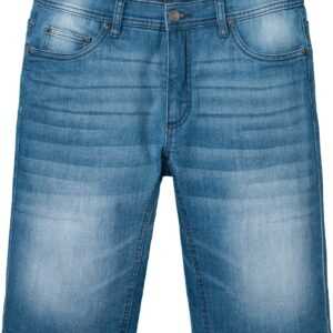 Stretch-Jeans-Bermuda mit verstärktem Schritt, Regular Fit