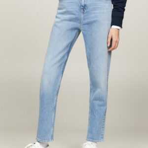Tommy Jeans Slim-fit-Jeans IZZIE HGH SL ANK BH5131 mit Ledermarkenlabel