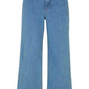 Wide Leg Jeans Mid Waist, cropped