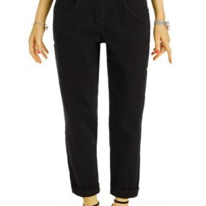 be styled Mom-Jeans Medium waist Mom Jeans High Waist Hose - Damen - j24g-4 5-Pocket-Style, mit Stretch-Anteil
