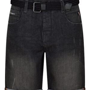 DENIMFY Jeans Shorts Herren mit Gürtel Stretch Kurz Regular Fit DFBo