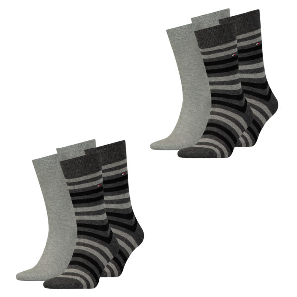 Tommy Hilfiger Herren Socken DUO STRIPE Business - 4er 6er 8er Multipack