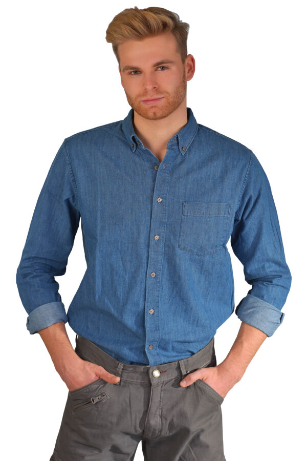 Kera Collection Herren Jeanshemd Denim