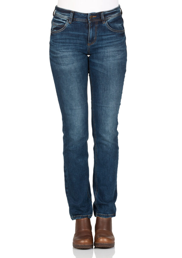 Tom Tailor Damen Jeans Alexa Straight - Straight Fit - Blau - Mid Stone Wash