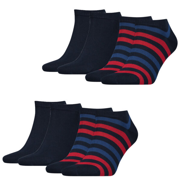 Tommy Hilfiger Herren Sneaker Socken DUO STRIPE Sport - 4er 6er 8er Multipack