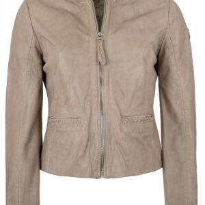 Gipsy Damen Lederjacke GWZai S22 Lastav in silver grey