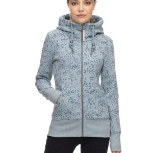 Ragwear Sweatjacke Neska Flowery Zip stone blue