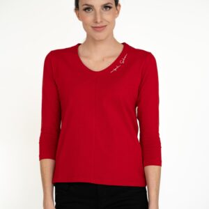 einfach Schön 3/4 Arm Shirt Heike rot