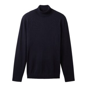 Tom Tailor Rollkragenpullover Basic dunkelblau