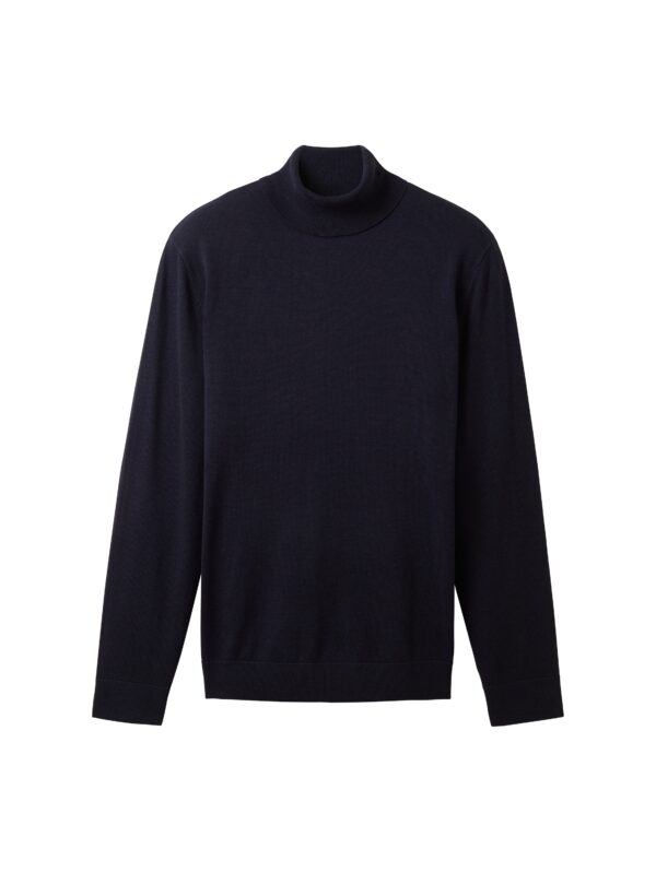 Tom Tailor Rollkragenpullover Basic dunkelblau